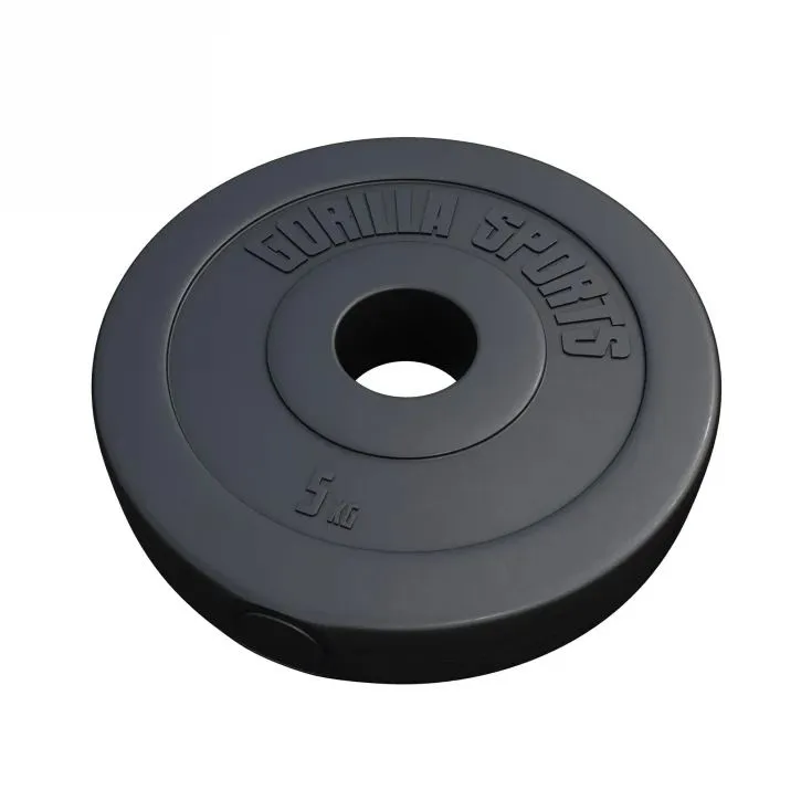 Bild 2 för Gorilla Sports Viktskivor BASIC Cement 51mm - 2x10kg 2x5kg