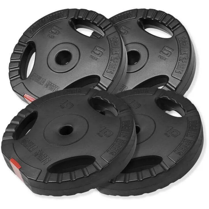 Alternativ bild 0 för Gorilla Sports Viktskivor PRO Trigrip - 2x5kg 2x10kg