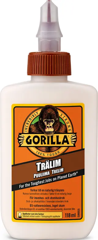 Produktfoto för Gorilla trälim 118 ml.