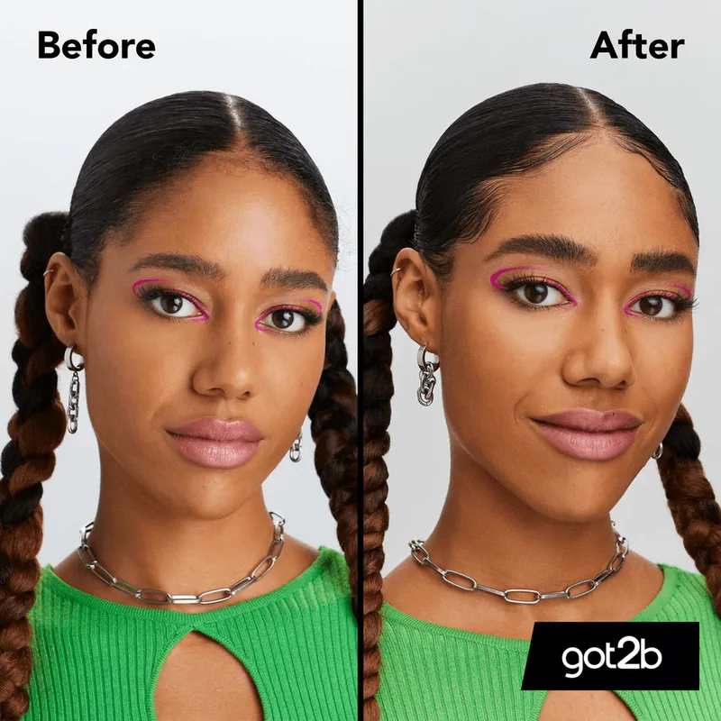 Bild 5 för Got2b got2b Glued 4 Brows & Edges Pigmenterad Gel 2-i-1 Svart 16 ml