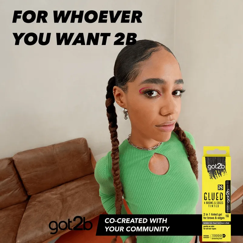 Bild 6 för Got2b got2b Glued 4 Brows & Edges Pigmenterad Gel 2-i-1 Svart 16 ml