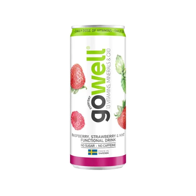 Alternativ bild 0 för GoWell Jordgubbe/Hallon/Mynta 330 ml