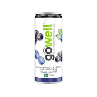 Produktfoto för GoWell Svarta vinbär/Blåbär 330 ml
