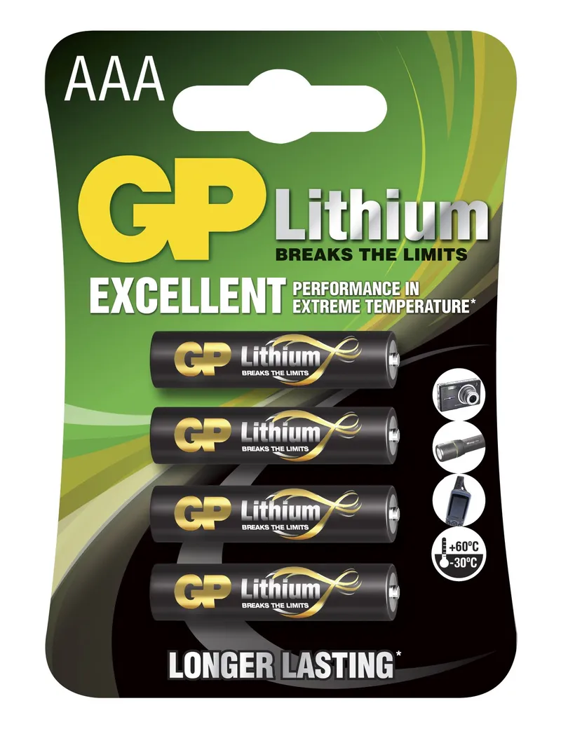 Bild 2 för GP AAA-litiumbatteri 1.5V, 24LF-2U4, 4-pack