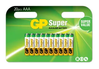 Produktfoto för GP Batteri Super Alkaline AAA 20-pack