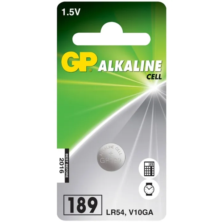 Alternativ bild 0 för GP Batteries Alkaline Cell 189, Engångsbatteri, Alkalisk, 1,5 V, 1 styck, Rostfritt stål, 3,05 mm