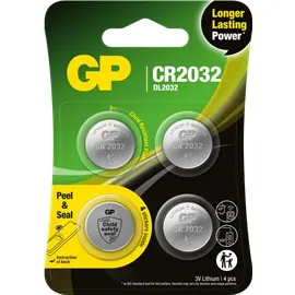 Produktfoto för GP Batteries knappcell Litium CR2032 4-pack