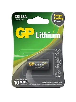 Produktfoto för GP Batteries Lithium 070CR123AEC1, Engångsbatteri, CR123A, Litium, 3 V, 1 styck, 1400 mAh