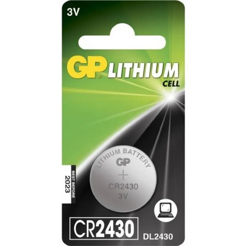 Alternativ bild 0 för GP Batteries Lithium Cell CR2430, Engångsbatteri, CR2430, Litium, 3 V, 5 styck, 300 mAh
