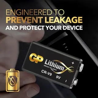 Produktfoto för GP Batteries Lithium CR-V9, Engångsbatteri, 9V, Litium, 9 V, 1 styck, Svart