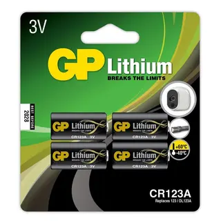 Produktfoto för GP Batteries Lithiumbatteri CR 123A 4-pack