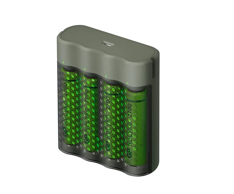 Bild 2 för GP Batteries M451/100AAAHCE-2WB4, Nickel-metallhydrid (NiMH), AAA, 4 styck, Batterier medföljer