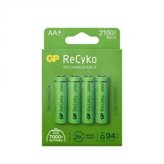 Produktfoto för GP Batteries ReCyko AA-batteri 2100mAh 4-pack