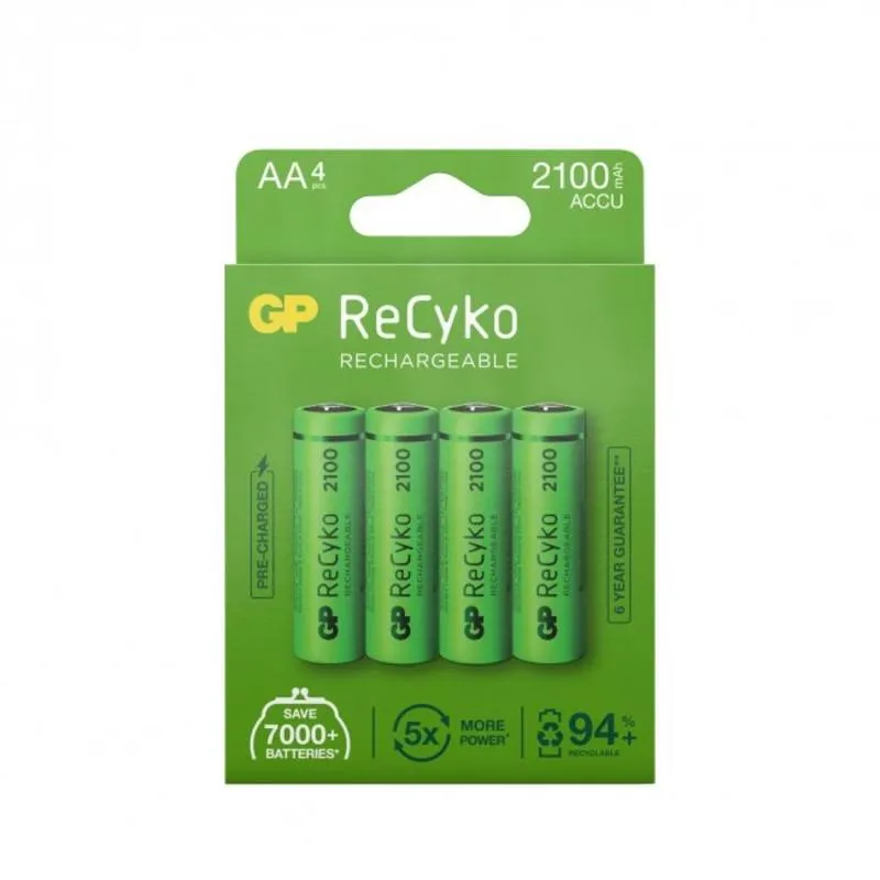 Bild 1 för GP Batteries ReCyko AA-batteri 2100mAh 4-pack