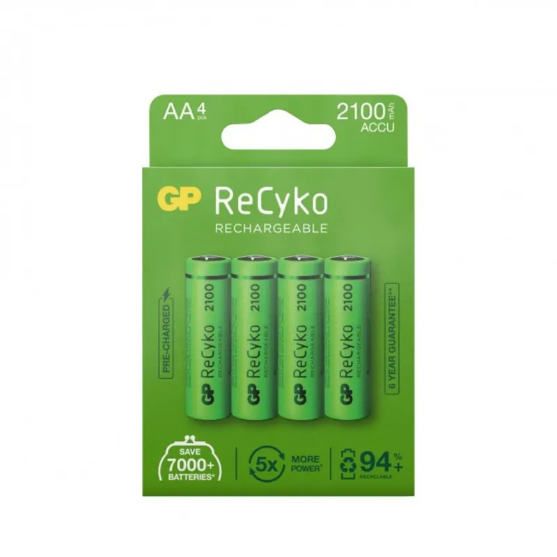 Bild 2 för GP Batteries ReCyko AA-batteri 2100mAh 4-pack