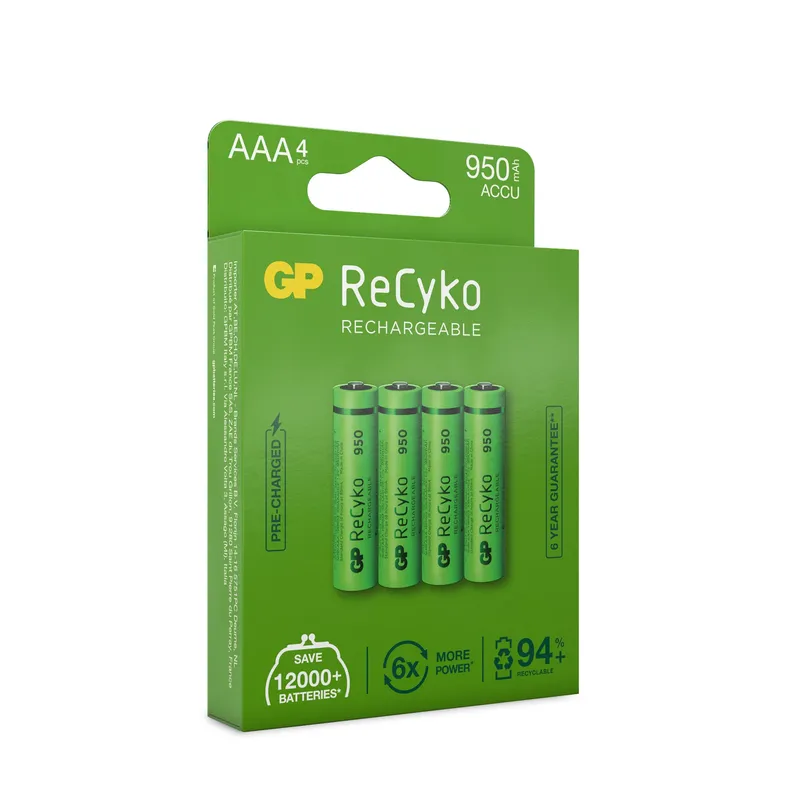 Bild 2 för GP Batteries ReCyko AAA-batteri 950mAh 4-pack