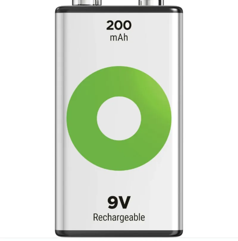 Alternativ bild 0 för GP Batteries Recyko B2552, 200 mAh, Nikkel-Metalhydrid (NiMH), 8,4 V, Grøn, Sølv, 1 stk
