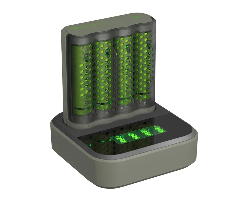 Bild 2 för GP Batteries ReCyko M451, Nickel-metallhydrid (NiMH), AA, AAA, 4 styck, Batterier medföljer