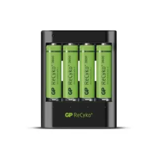 Produktfoto för GP Batteries ReCyko U421, Laddningsbart batteri, AA, Nickel-metallhydrid (NiMH), 1,2 V, 4 styck, 2600 mAh