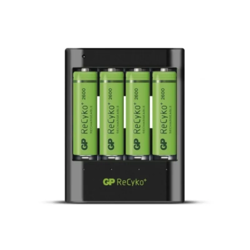 Alternativ bild 0 för GP Batteries ReCyko U421, Laddningsbart batteri, AA, Nickel-metallhydrid (NiMH), 1,2 V, 4 styck, 2600 mAh