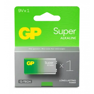 Produktfoto för GP Batteries Super Alkaline 9V-batteri 1-pack