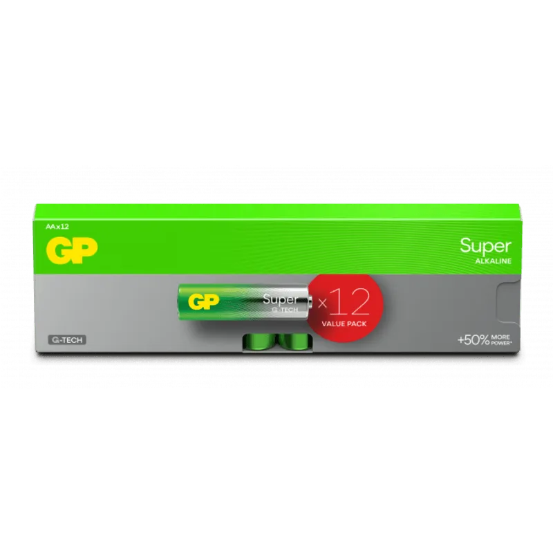 Bild 1 för GP Batteries Super Alkaline AA-batteri 15A/LR6 12-pack