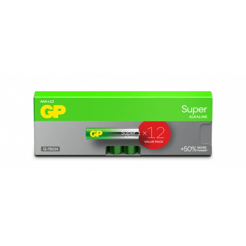 Bild 1 för GP Batteries Super Alkaline AAA-batteri 24A/LR03 12-pack