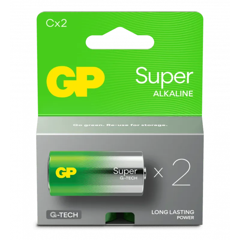 Bild 1 för GP Batteries Super Alkaline C-batteri LR14 2-pack