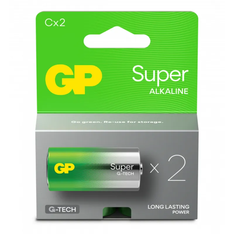 Bild 2 för GP Batteries Super Alkaline C-batteri LR14 2-pack