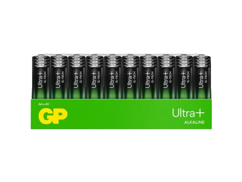 Alternativ bild 0 för GP Batteries Ultra Plus Alkaline 15AUP/LR6, Engångsbatteri, AA, Alkalisk, 1,5 V, 40 styck, Multifärg