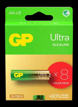 Produktfoto för GP Battery Ultra Alkaline AA/LR6 8-pack