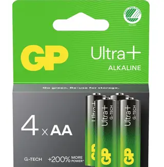 Produktfoto för GP Battery Ultra Plus Alkaline AA/LR6 4-pack
