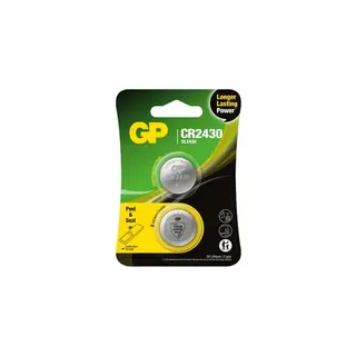 Produktfoto för GP knappcell, Litium, CR2430, Safety seal, 2-pack
