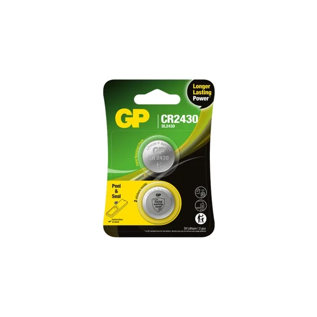 Alternativ bild 0 för GP knappcell, Litium, CR2430, Safety seal, 2-pack