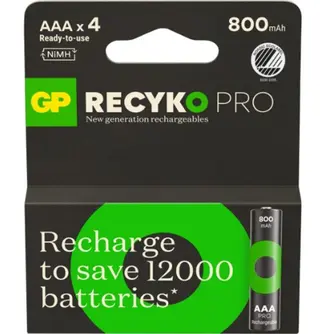 Produktfoto för GP Recyko Pro 800mAh AAA 4-pack