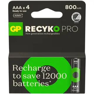 Produktfoto för GP Recyko Pro 800mAh AAA 4-pack