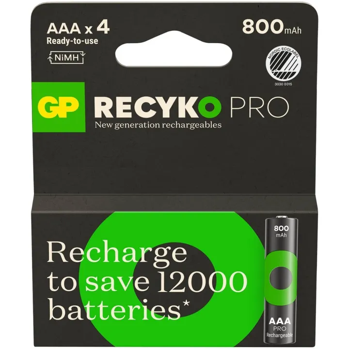 Alternativ bild 0 för GP Recyko Pro 800mAh AAA 4-pack