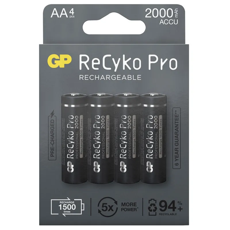 Alternativ bild 0 för GP ReCyko Professional NiMH 210AAHCB-2WB4