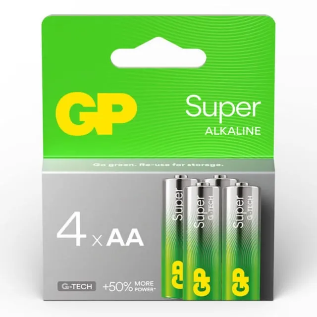 Alternativ bild 0 för GP Super - Batteri 4 x AA-typ - alkaliskt