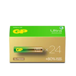 Produktfoto för GP Ultra Alkaline AAA-batteri LR03/24AU 24-pack