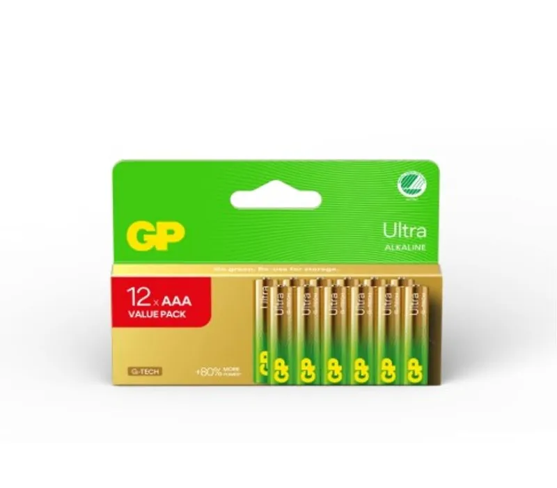 Alternativ bild 0 för GP Ultra Alkaline AAA Svanenmärkt 12-pack