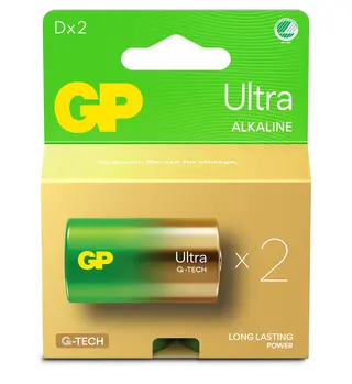 Produktfoto för GP Ultra Alkaline D Svanenmärkt 2-pack