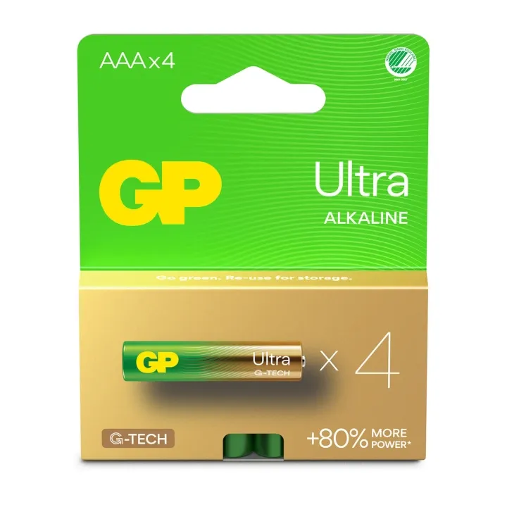 Alternativ bild 0 för GP Ultra Batteri Ultra Alkaline AAA/LR03 4-pack