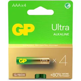 Produktfoto för GP Ultra Batteri Ultra Alkaline AAA/LR03 4-pack