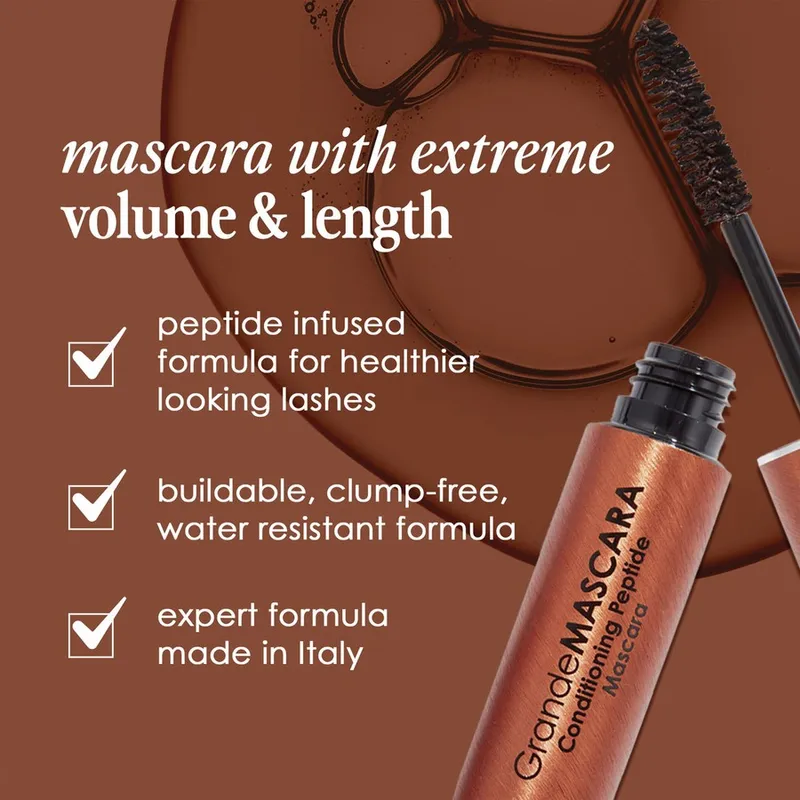 Bild 3 för Grande Cosmetics GrandeMASCARA Conditioning Peptide Mascara Brown - 5,6 g