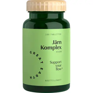 Produktfoto för Great Earth Järn Komplex 25 mg 100 tabletter