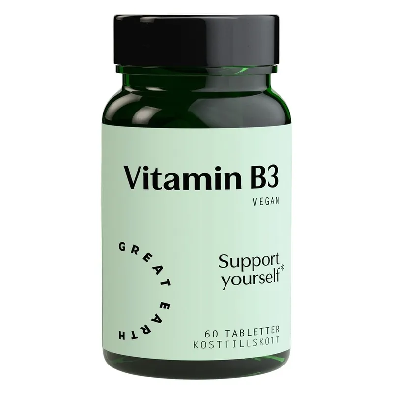 Bild 1 för Great Earth Vitamin B3- 500 mg 60 tabletter
