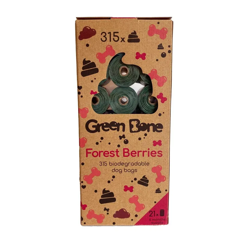 Bild 2 för Green Bone Bajspåsar Forest Berries 21-pack