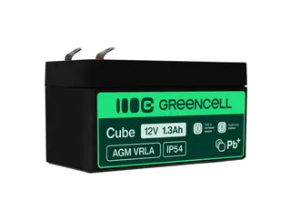 Produktfoto för Green Cell - Batteri - Bly-syra - 1.3 Ah - svart