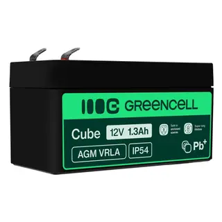 Produktfoto för Green Cell - Batteri - Bly-syra - 1.3 Ah - svart
